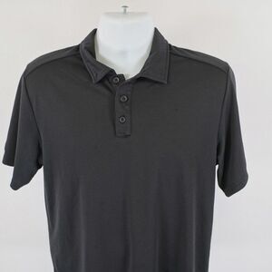 Adidas Black Medium Climalite Polo Shirt Short Sleeve Moisture Wicking